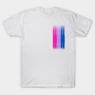 Pride Collection - Bisexual Pride Flag (Paint Streak/Vertical) T-Shirt